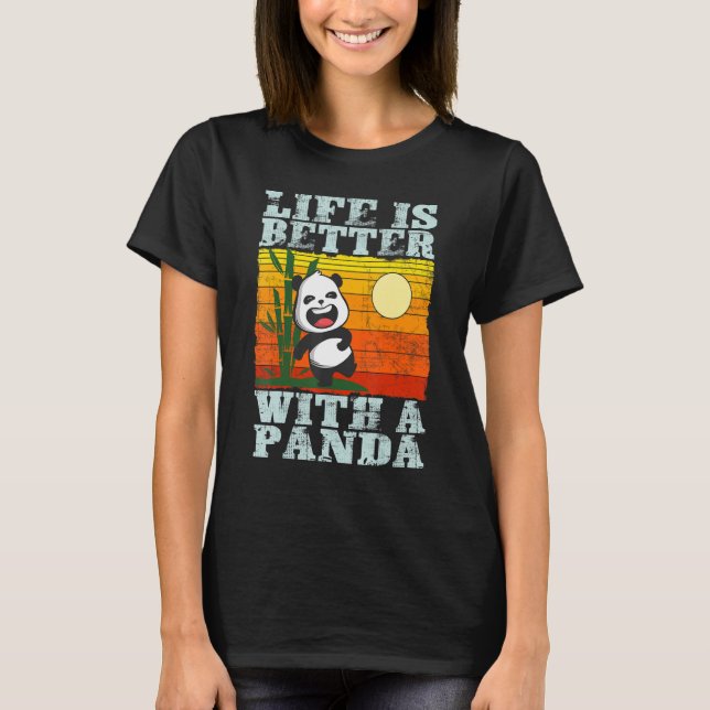 Mit einem Panda Bärentiergerät 3 T-Shirt (Vorderseite)