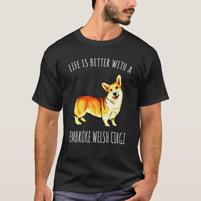 Mit einem Pembroke walisischen Corgi Dog Corgi T-Shirt (Vorderseite)