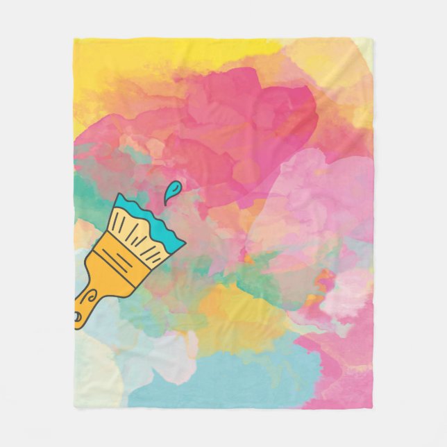 mit einem Pinsel gemalt Fleecedecke (Vorderseite)