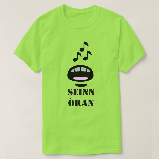 mit einem Song in schottisch-gälisch-wadenn òran T-Shirt (Design vorne)