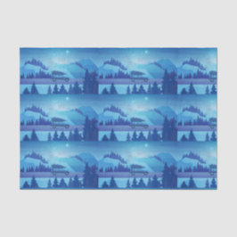 Mit einem Weihnachtsbaum die Straße hinunter fahre Seidenpapier