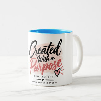 Mit einem Ziel erschaffen Zweifarbige Tasse