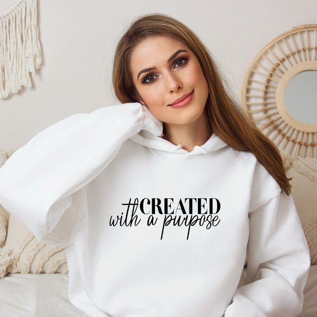 Mit einem Ziel geschaffen Religious Christlich Hoo Hoodie (Von Creator hochgeladen)