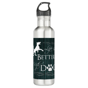 Mit einer Dog Water Flasche ist das Leben besser - Edelstahlflasche
