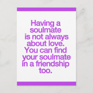 MIT EINER FREUNDSCHAFT SOULMATE QUOTES REDEWENDUNG POSTKARTE