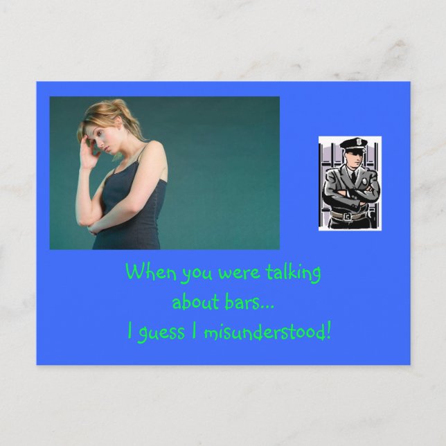 Mit einer humorvollen Postkarte bejubeln Sie Ihre  (Vorderseite)