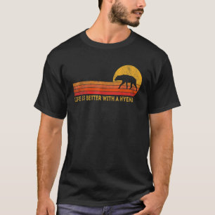 Mit einer Hyäne Hyäne Retro T-Shirt