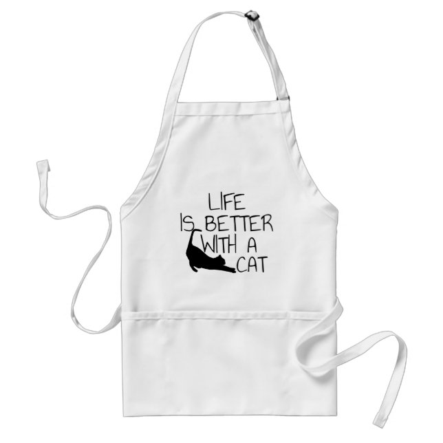 Mit einer Katze ist das Leben besser Schürze (Vorne)