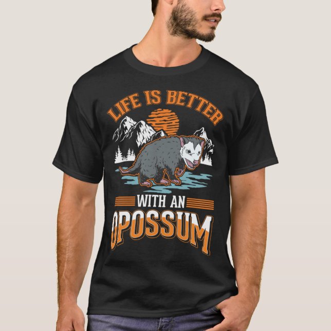 mit einer Opossum-Müllkatze Possum T-Shirt (Vorderseite)