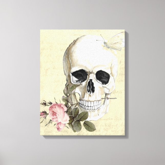 Mit einer Rose zwischen meinen Zähnen Leinwanddruck (Vorderseite)