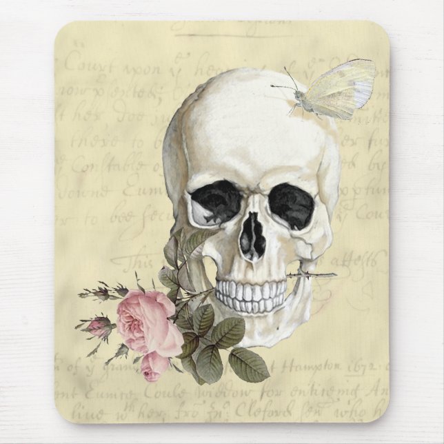 Mit einer Rose zwischen meinen Zähnen Mousepad (Vorne)