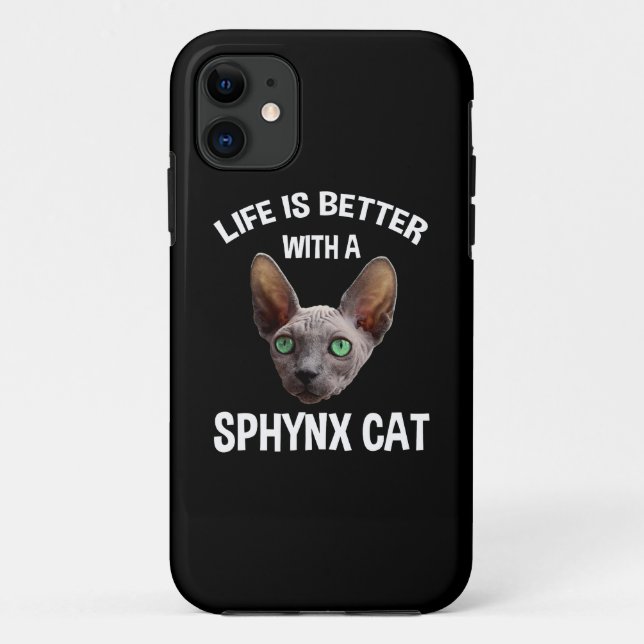 Mit einer Sphynxkatze ist das Leben besser Case-Mate iPhone Hülle (Rückseite)