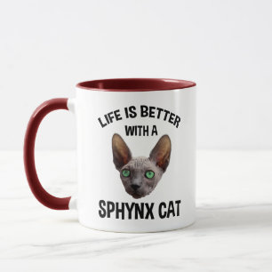 Mit einer Sphynxkatze ist das Leben besser Tasse
