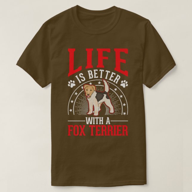 Mit einer Terrier Premium 552 ist das Leben besser T-Shirt (Design vorne)