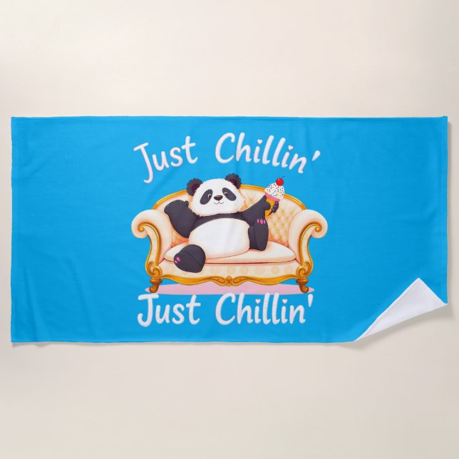 Mit Eis ruhig und einfach Chillin behalten Strandtuch (Vorderseite)