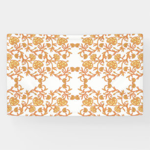 mit elegantem orangefarbenem und weißem Tapete Banner