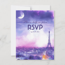 Mit Ernährungsangabe Amour Éternel RSVP-Karte  RSVP Karte