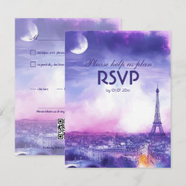 Mit Ernährungsangabe Amour Éternel RSVP-Karte  RSVP Karte