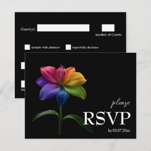 🌈 Mit Ernährungsangaben RSVP Technicolor Love  Karte