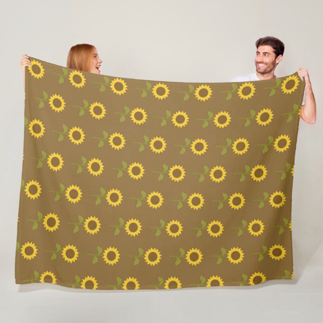MIT FALL-SONNENBLUMEN BROWN FLEECEDECKE (Beispiel)