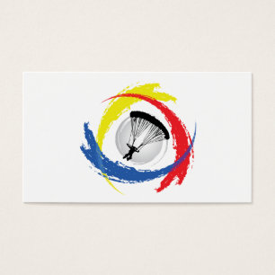 Mit Fallschirm abspringendes Tricolor Emblem