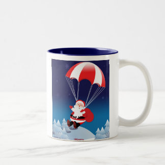 Mit Fallschirm abspringensankt Zweifarbige Tasse