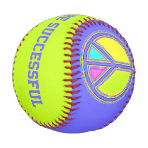 Mit Farben ausgefülltes FRIEDENSzeichen 1 Baseball