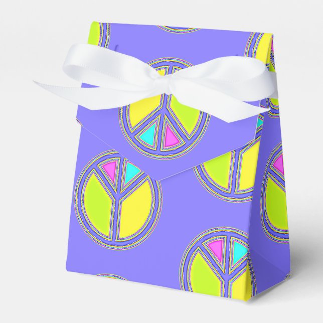 Mit Farben ausgefülltes FRIEDENSzeichen 1 Geschenkschachtel (Vorderseite)
