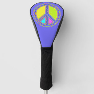 Mit Farben ausgefülltes FRIEDENSzeichen 1 Golf Headcover