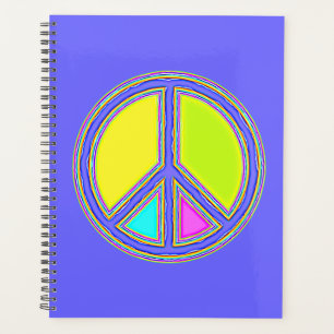 Mit Farben gefülltes PEACE-Zeichen 1 Planer