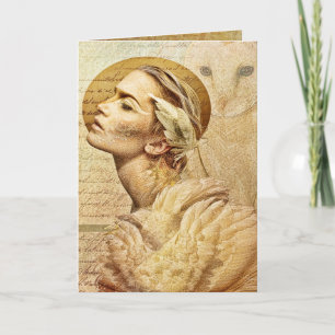 mit Federn versehene Freundgrußkarte Karte