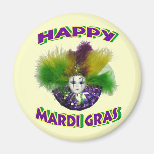 Mit Federn versehene Karneval-Maske Magnet