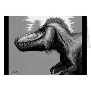 Mit Federn versehene Tyrannosaur-leere Karte