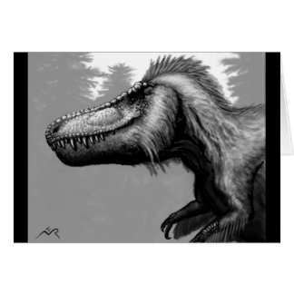 Mit Federn versehene Tyrannosaur-leere Karte