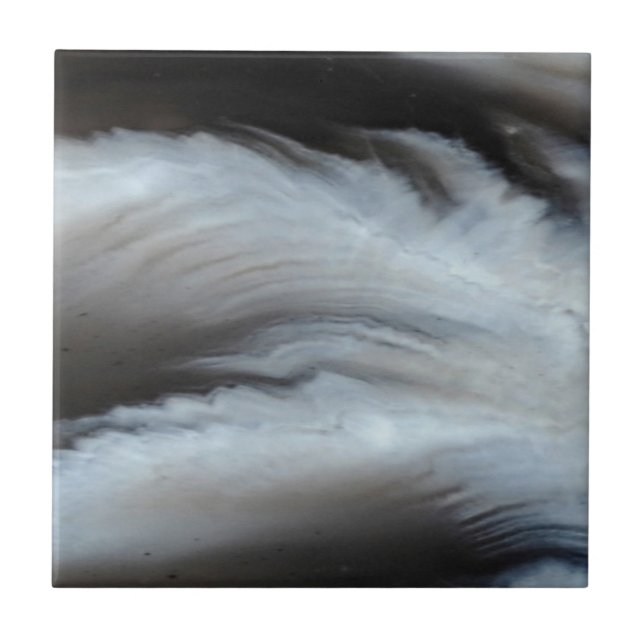 Mit Federn versehener cooler natürlicher Stein des Fliese (Vorderseite)