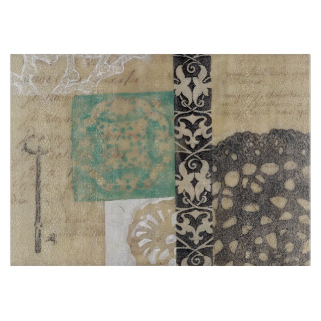 Mit Filigran geschmückt u. Schlüssel II Schneidebrett (Vorderseite)