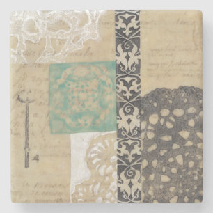 Mit Filigran geschmückt u. Schlüssel II Steinuntersetzer