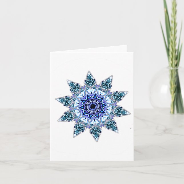 Mit Filigran geschmückte Stern-Mandala, Karte (Vorderseite)