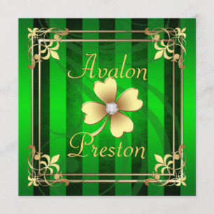 Mit Filigran geschmückten St Patrick Einladung