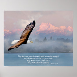 Mit Flügeln wie Adler aufsteigen Fine Art Blank Poster