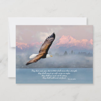 Mit Flügeln wie Adles feine Art Leere aufhängen Postkarte