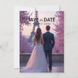 Mit Foto Amour Éternel Save-the-Date-Karte Save The Date