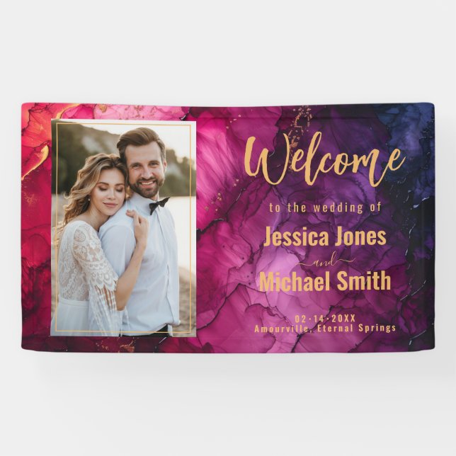 💍 mit Foto Celestial Elegance: Marmorsinfonie Banner (Horizontal)