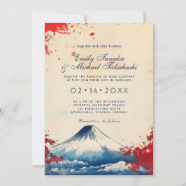 Mit Foto Japonesque Harmonie mit Fuji Einladung