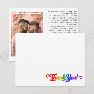 Mit Foto LGBTQ+ Gemeinsam aufblühen Dankeskarte