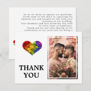 Mit Foto LGBTQ+  Gemeinsam Aufblühen Dankeskarte