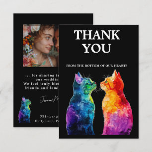 Mit Foto 🌈  Purrfectly Yours: Purrfectly  Dankeskarte