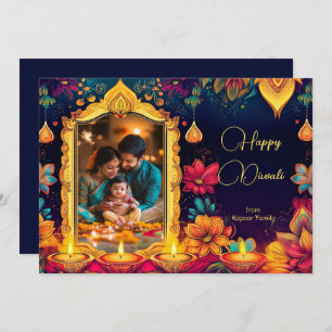 Mit Foto Radiant Diwali Familiengrüßen