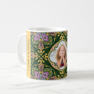 Mit Foto / Text Olive und Lavendel Azulejos Kachel Kaffeetasse
