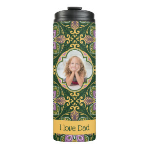 Mit Foto/Text Olive und Lavendel Azulejos Thes Thermosbecher